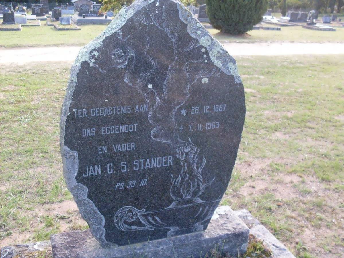 STANDER Jan G.S. 1887-1963