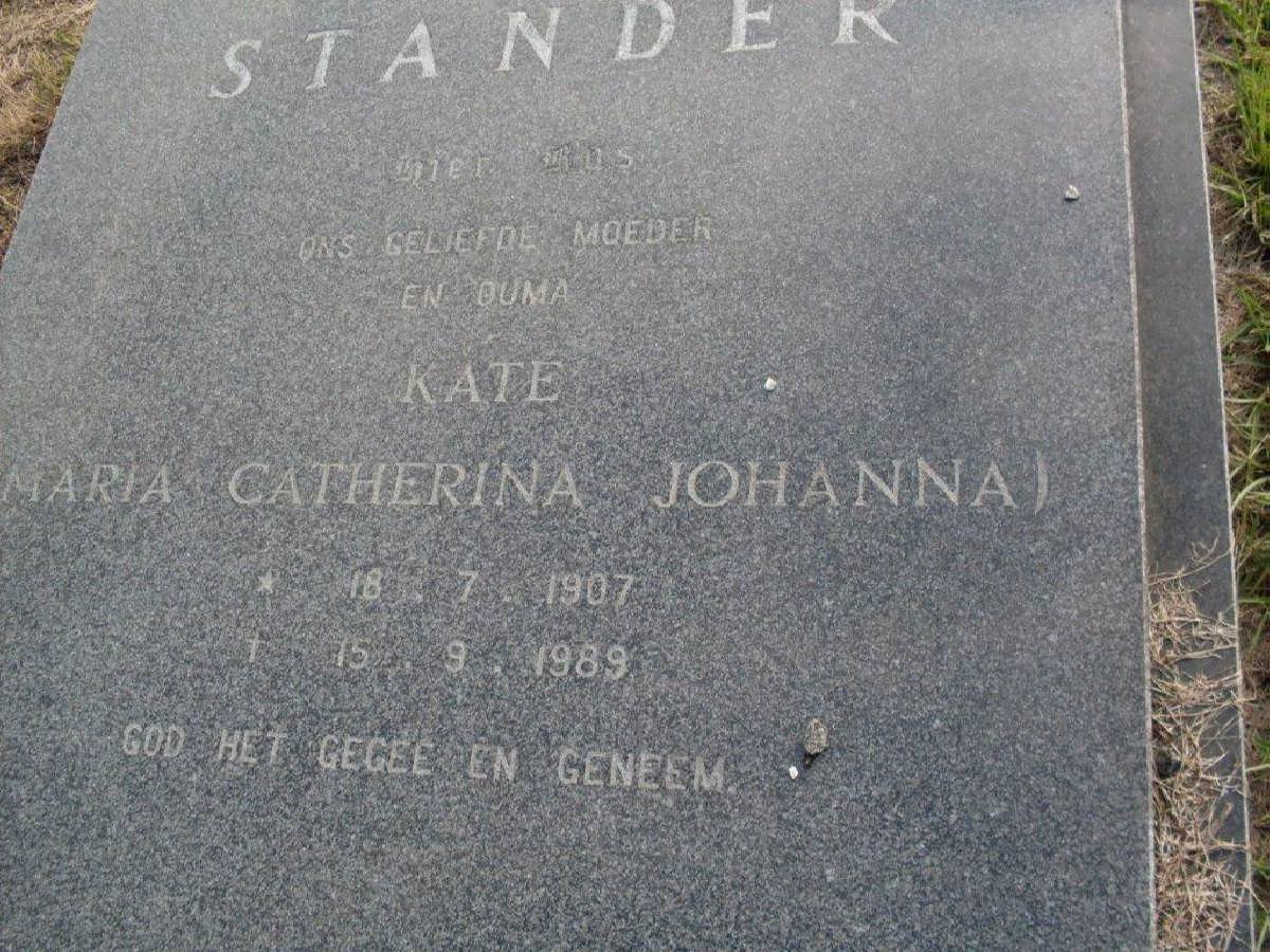 STANDER Maria Catharina Johanna 1907-1989 :: BARNARD Hettie nee WESTRAAD 1930-1993 _2