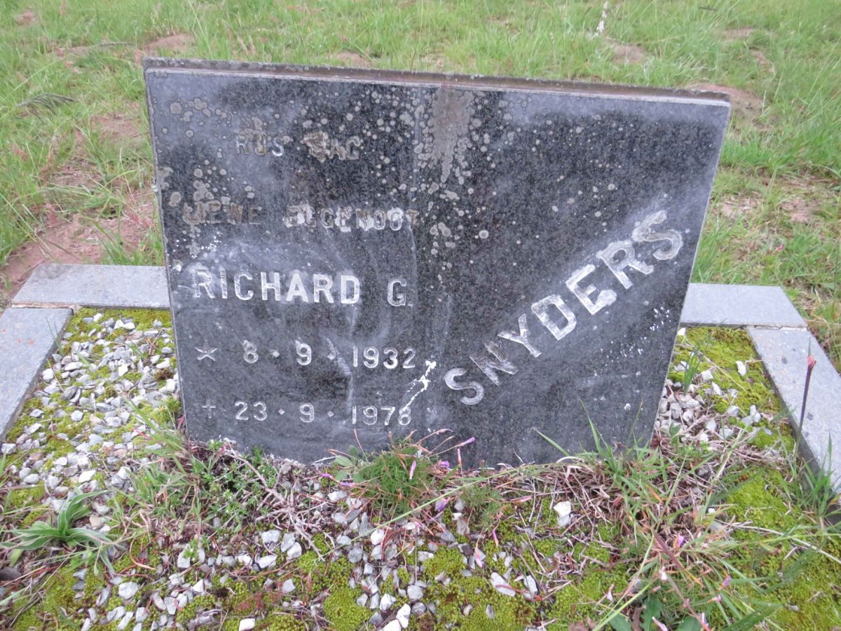 SNYDERS Richard G. 1932-1978 