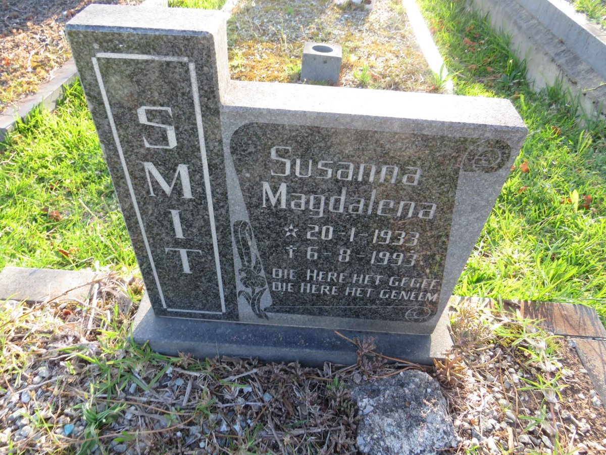 SMIT Susanna Magdalena 1933-1993