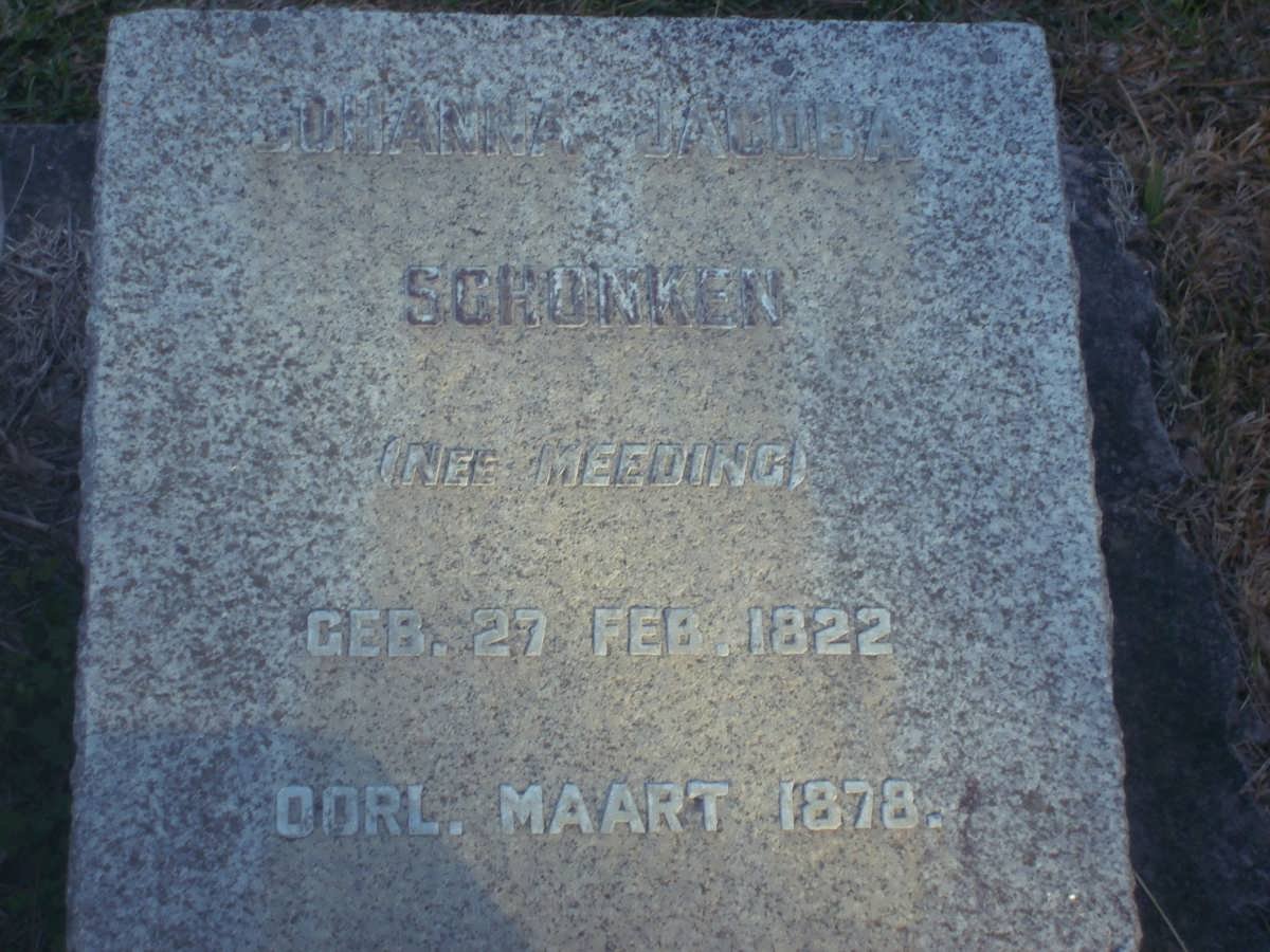 SCHONKEN Johanna Jacoba nee MEEDING 1822-1878