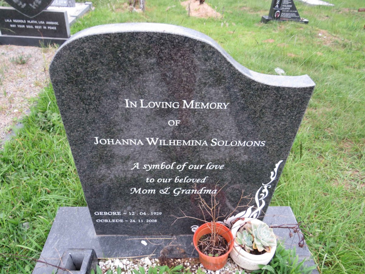 SOLOMONS Johanna Wilhemina 1920-2008