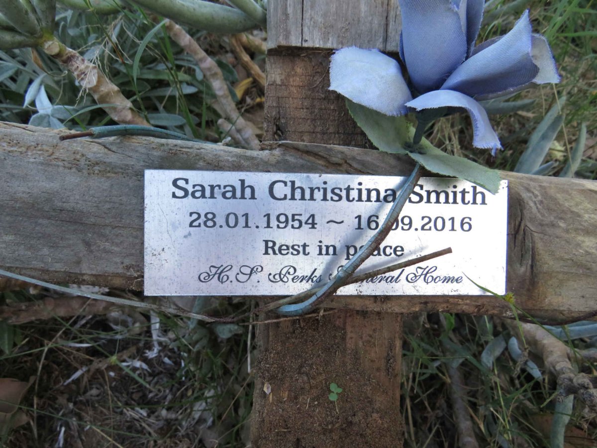 SMITH Sarah Christina 1954-2016