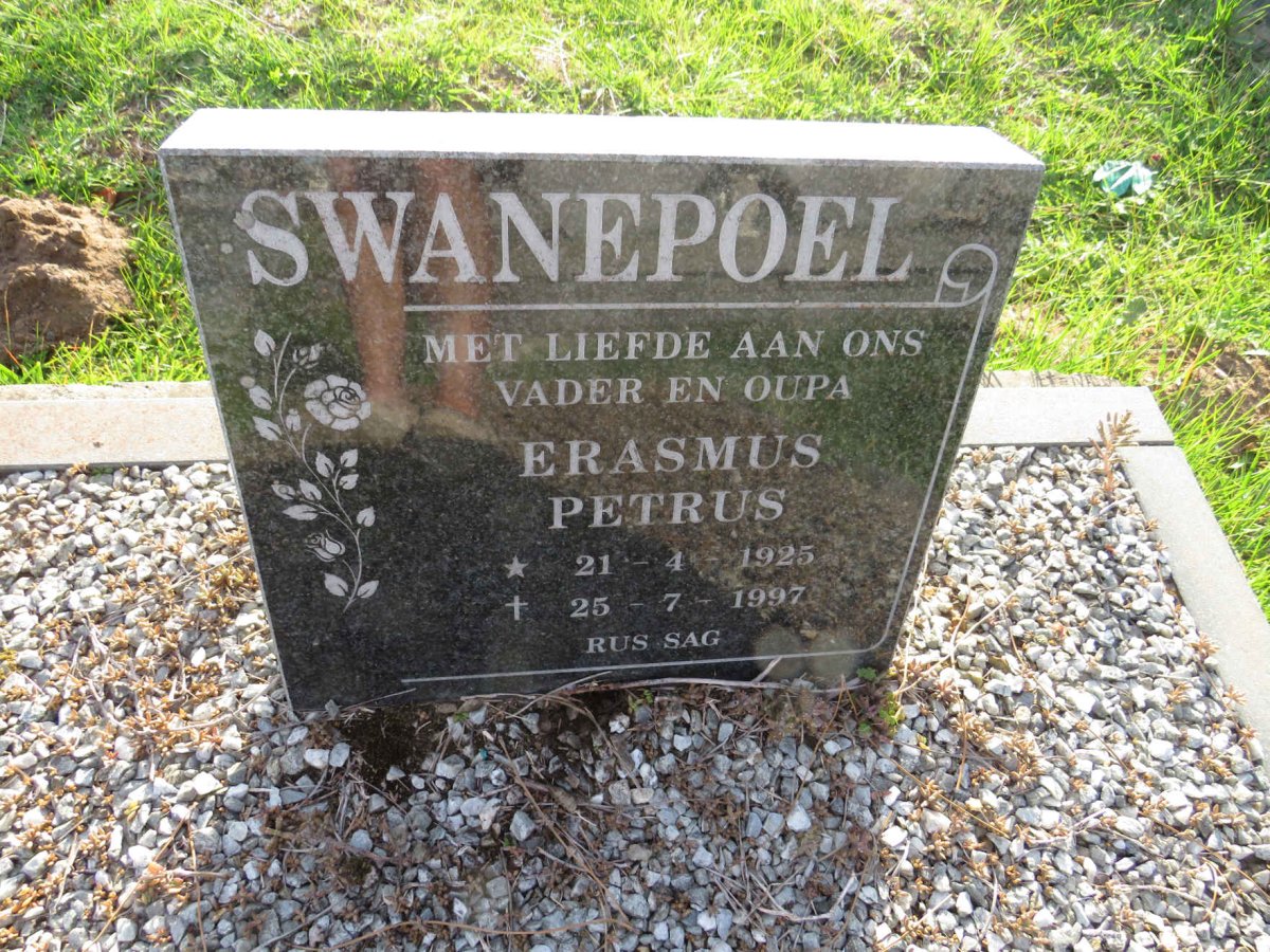 SWANEPOEL Erasmus Petrus 1925-1997