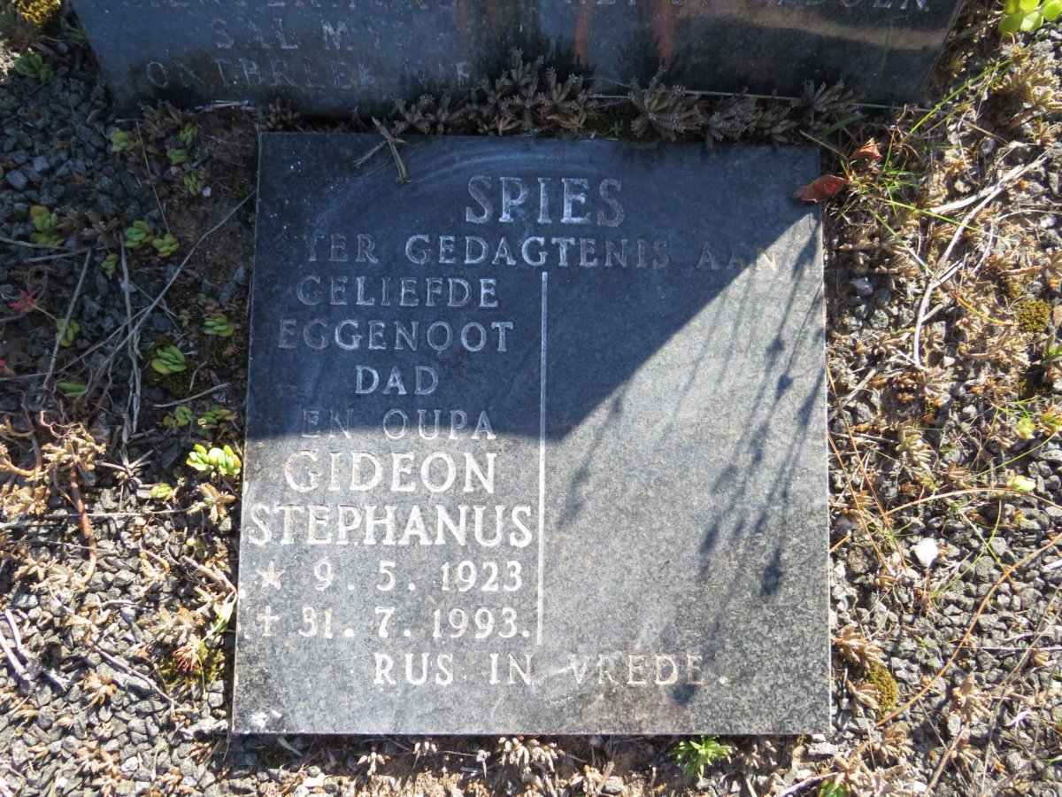 SPIES Gideon Stephanus 1923-1993
