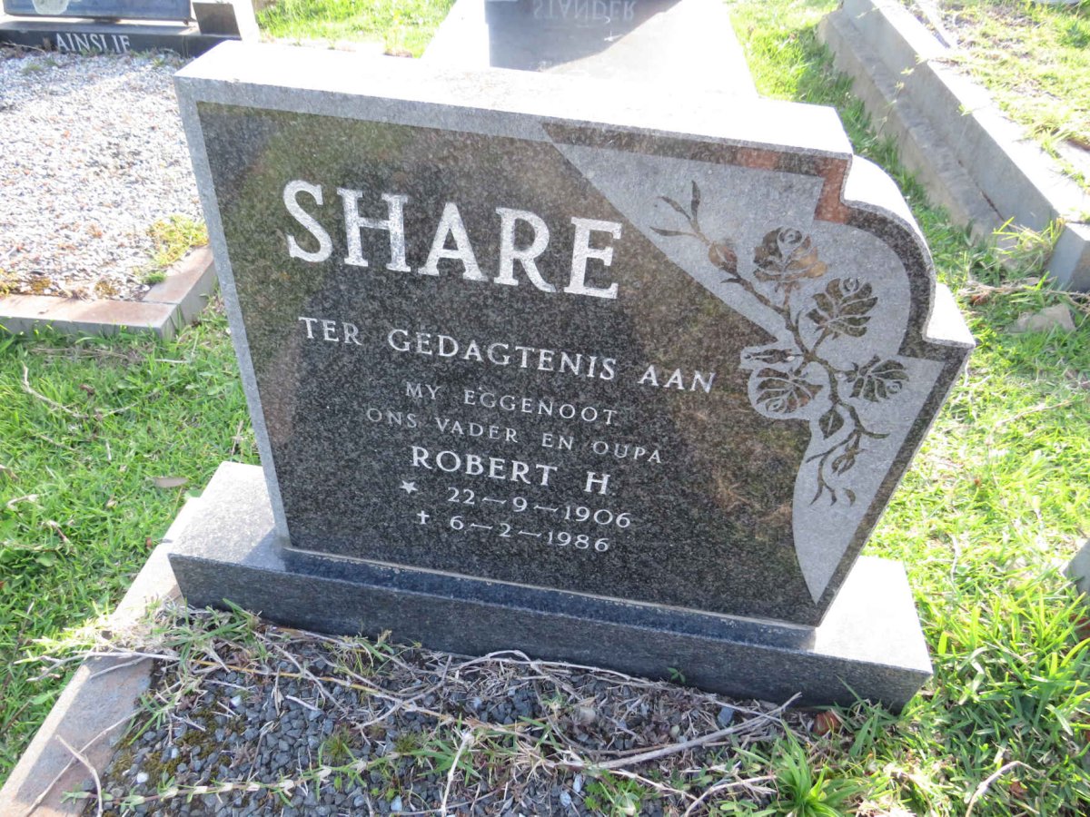 SHARE Robert H. 1906-1986