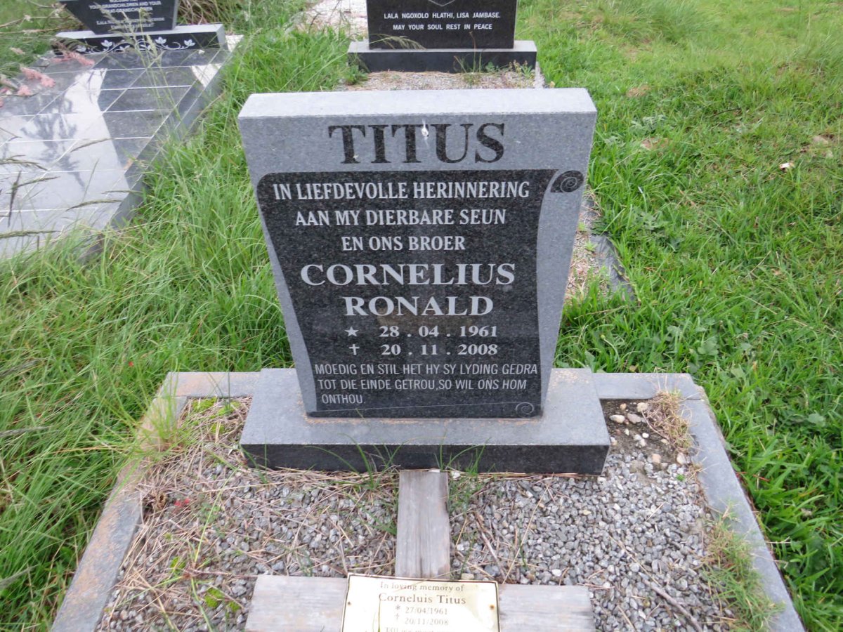 TITUS Cornelius Ronald 1961-2008