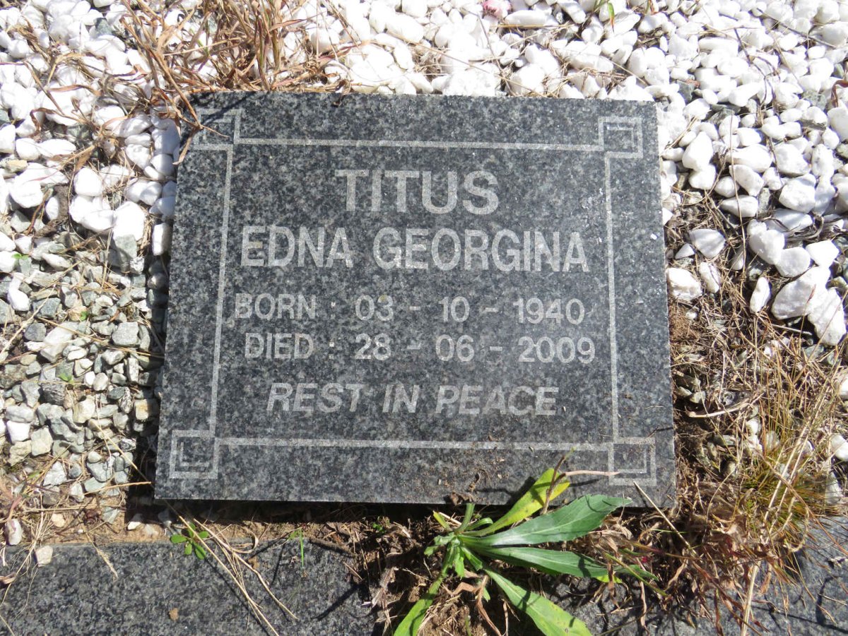 TITUS Edna Georgina 1940-2009