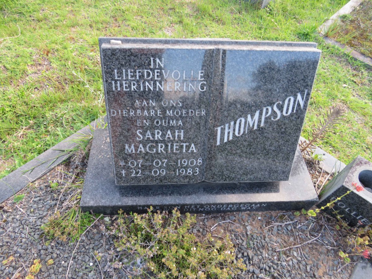 THOMPSON Sarah Magrieta 1908-1983