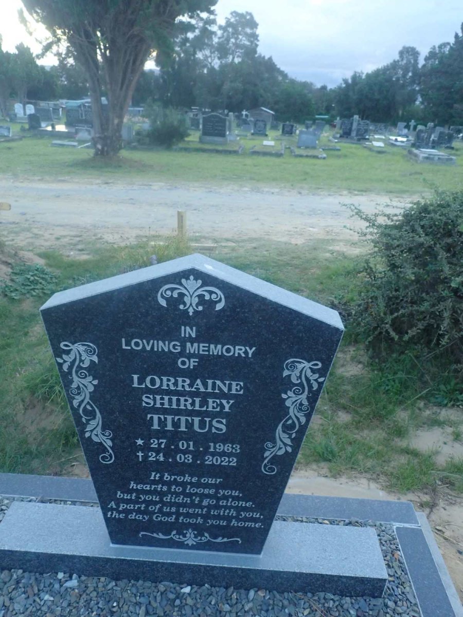 TITUS Lorraine Shirley 1963-2022