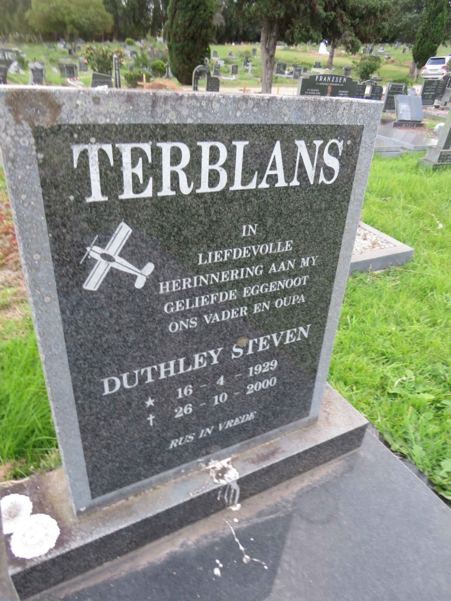 TERBLANS Duthley Steven 1929-2000
