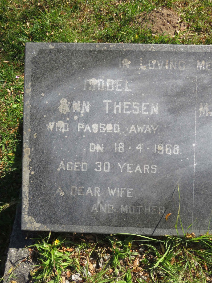 THESEN Isobel Ann -1968