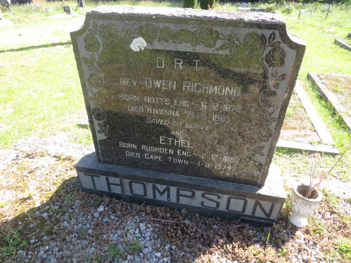 THOMPSON Owen Richmond 1878-1963 &amp; Ethel 1887-1974