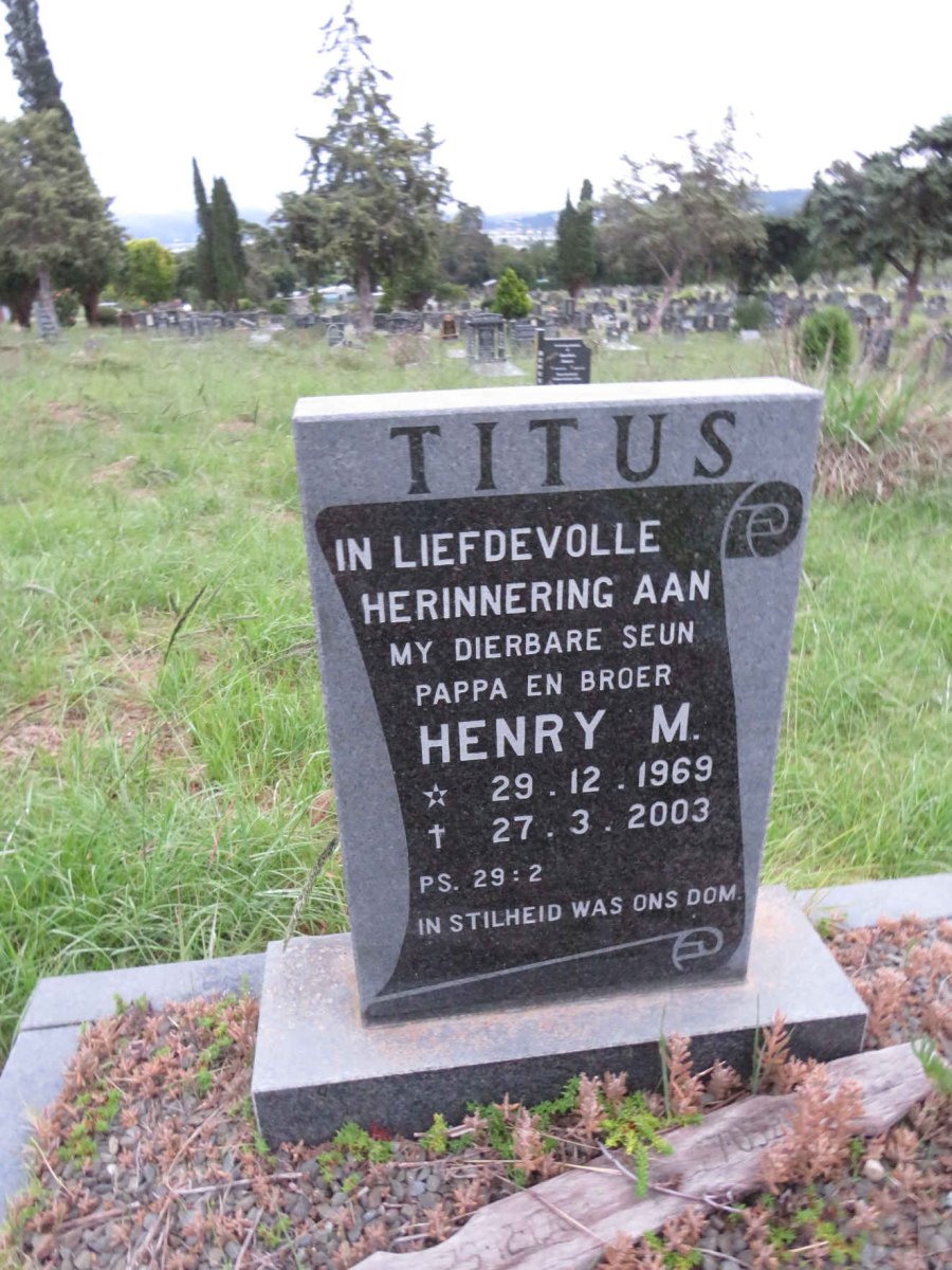 TITUS Henry M. 1969-2003