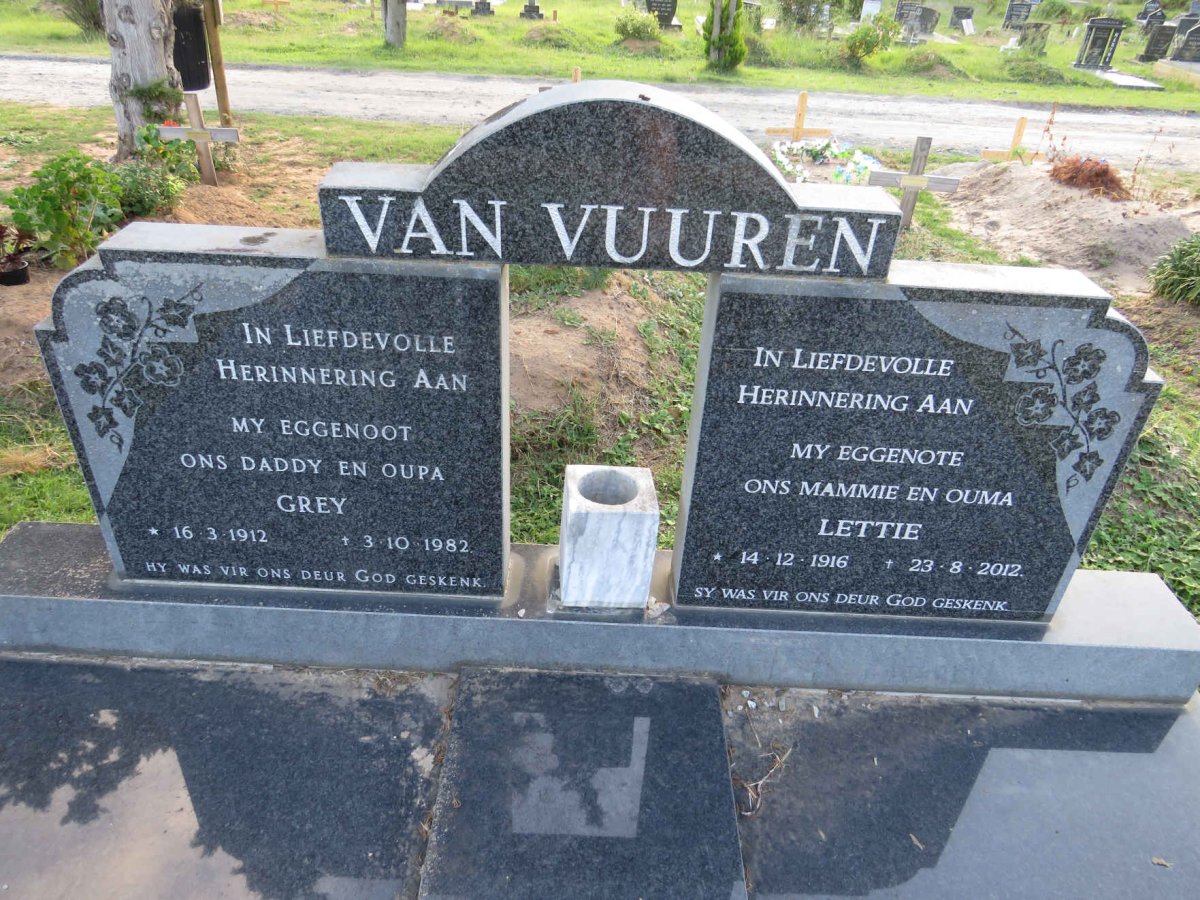 VUUREN Grey, van 1912-1982 & Lettie 1916-2012