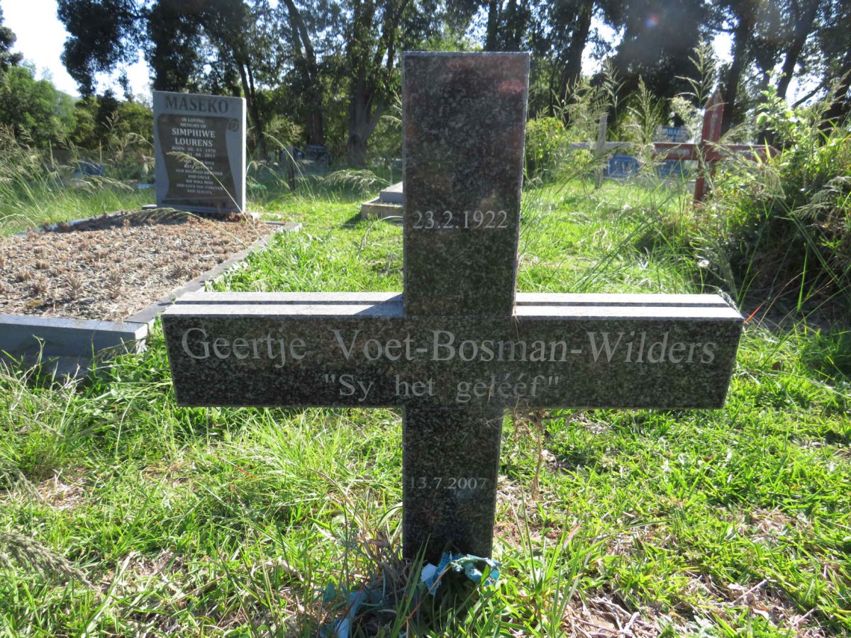 WILDERS Geertje, VOET-BOSMAN- 1922-2007
