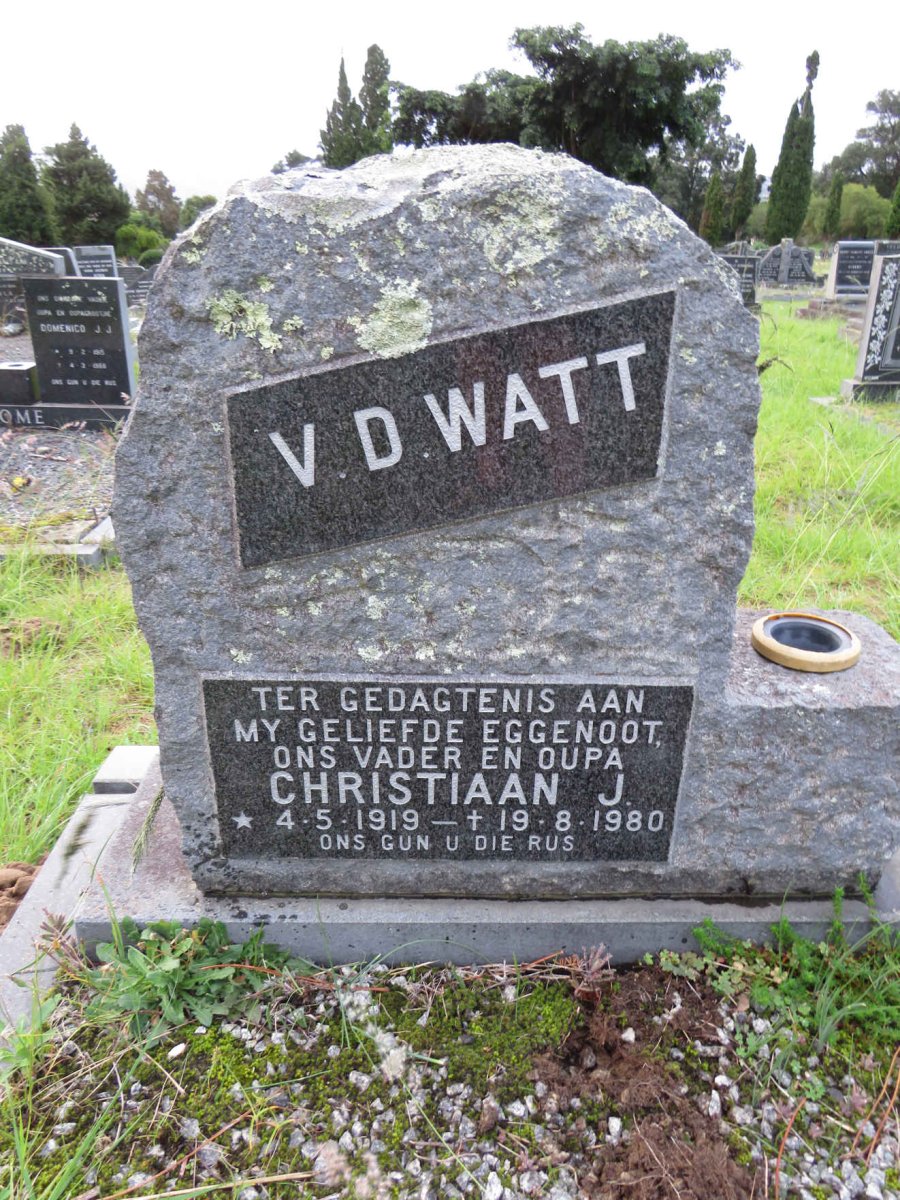 WATT Christiaan J., V.D. 1919-1980