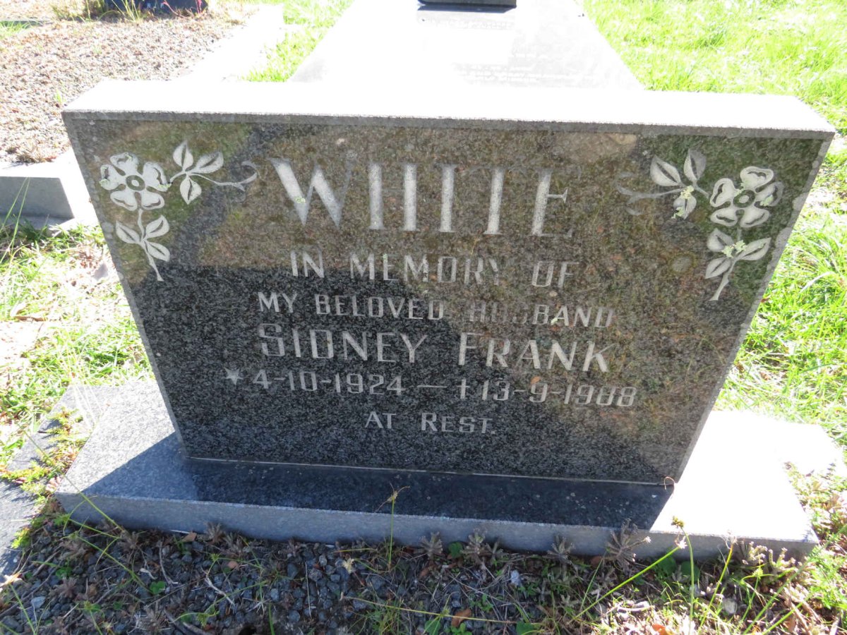 WHITE Sidney Frank 1924-1988
