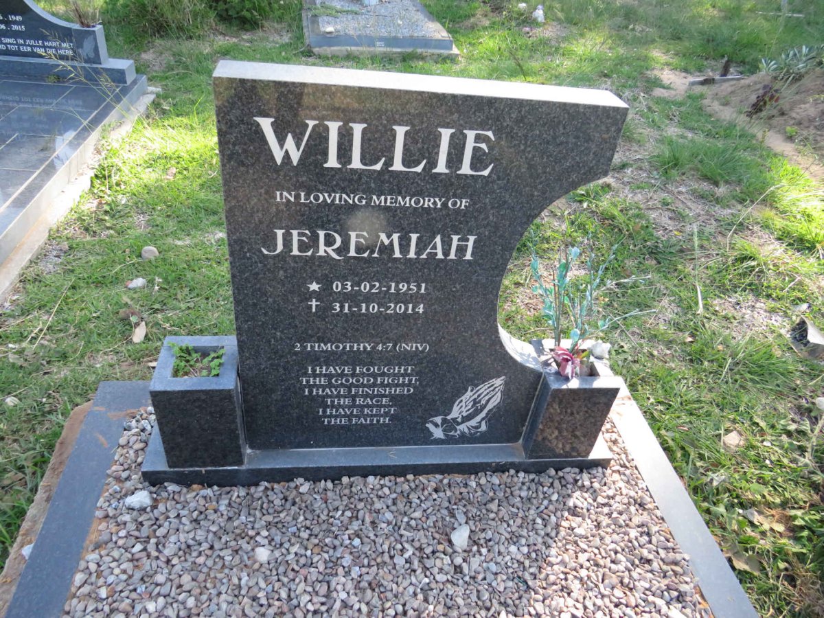 WILLIE Jeremiah 1951-2014