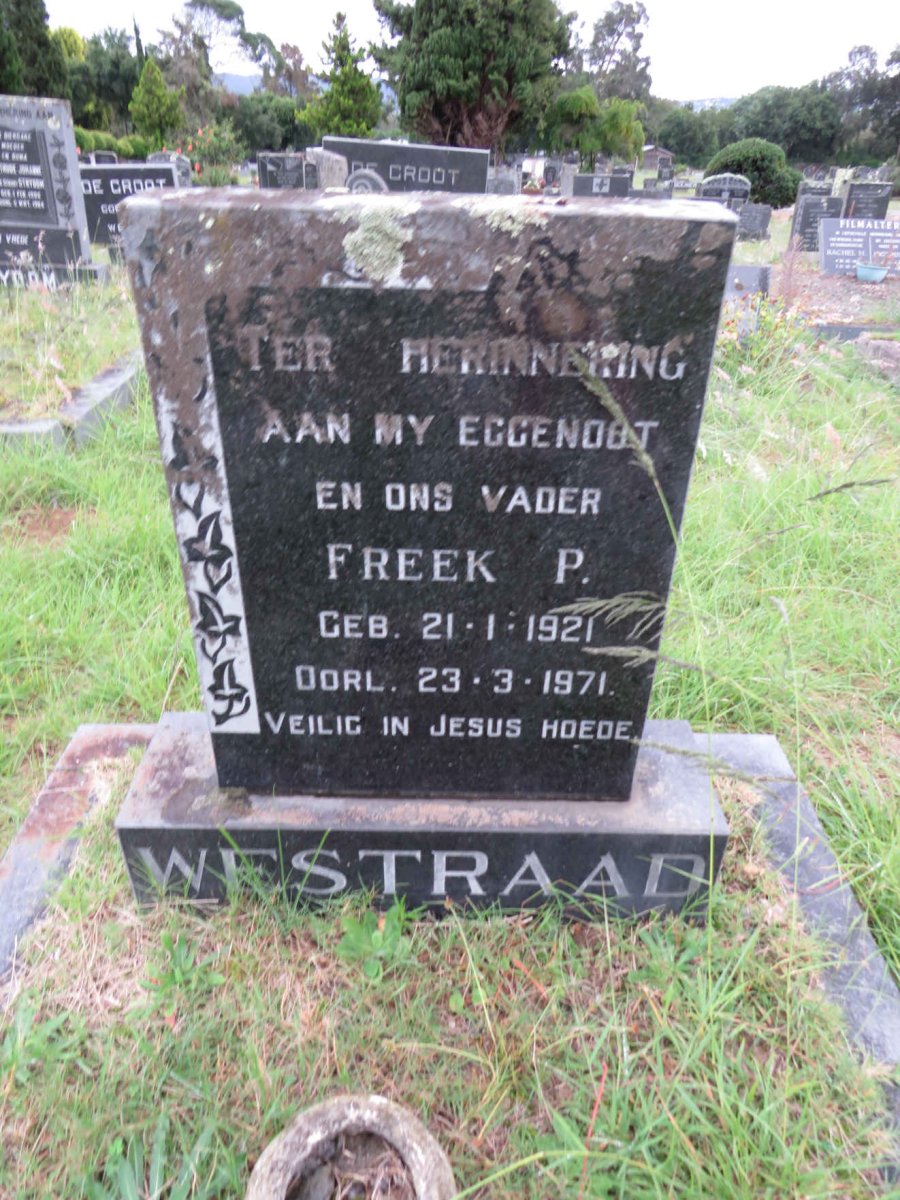 WESTRAAD Freek P. 1921-1971