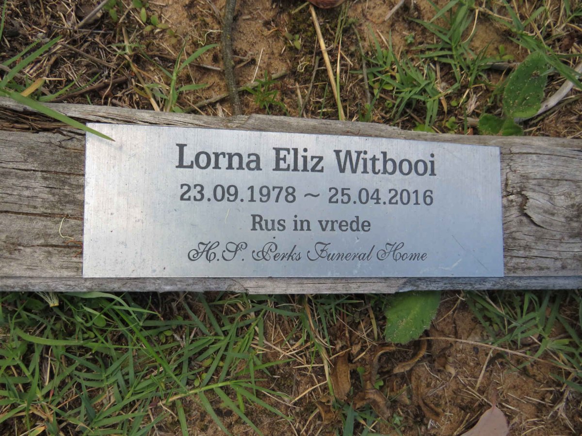 WITBOOI Lorna Eliz 1978-2016