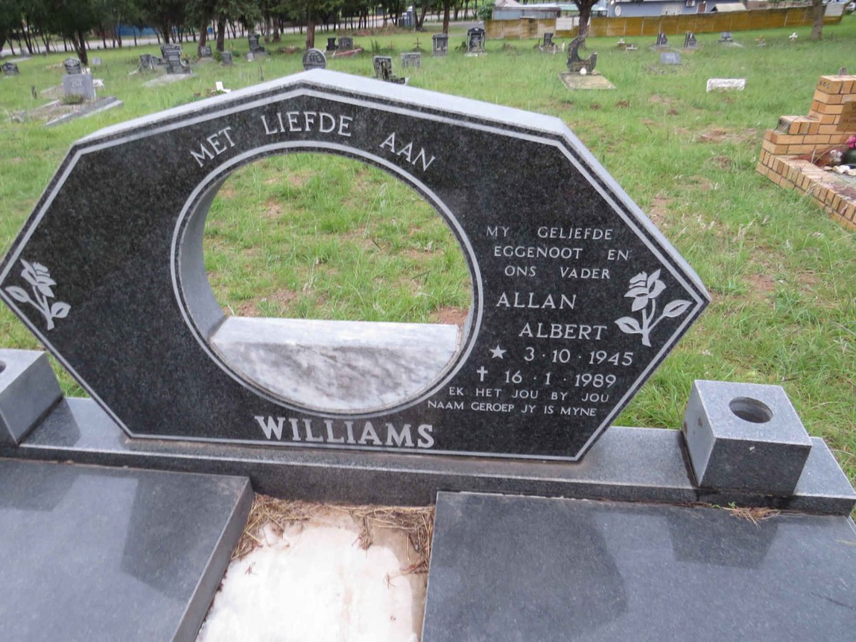 WILLIAMS Allan Albert 1945-1989