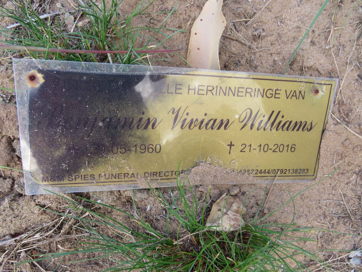 WILLIAMS Benjamin Vivian 1960-2016