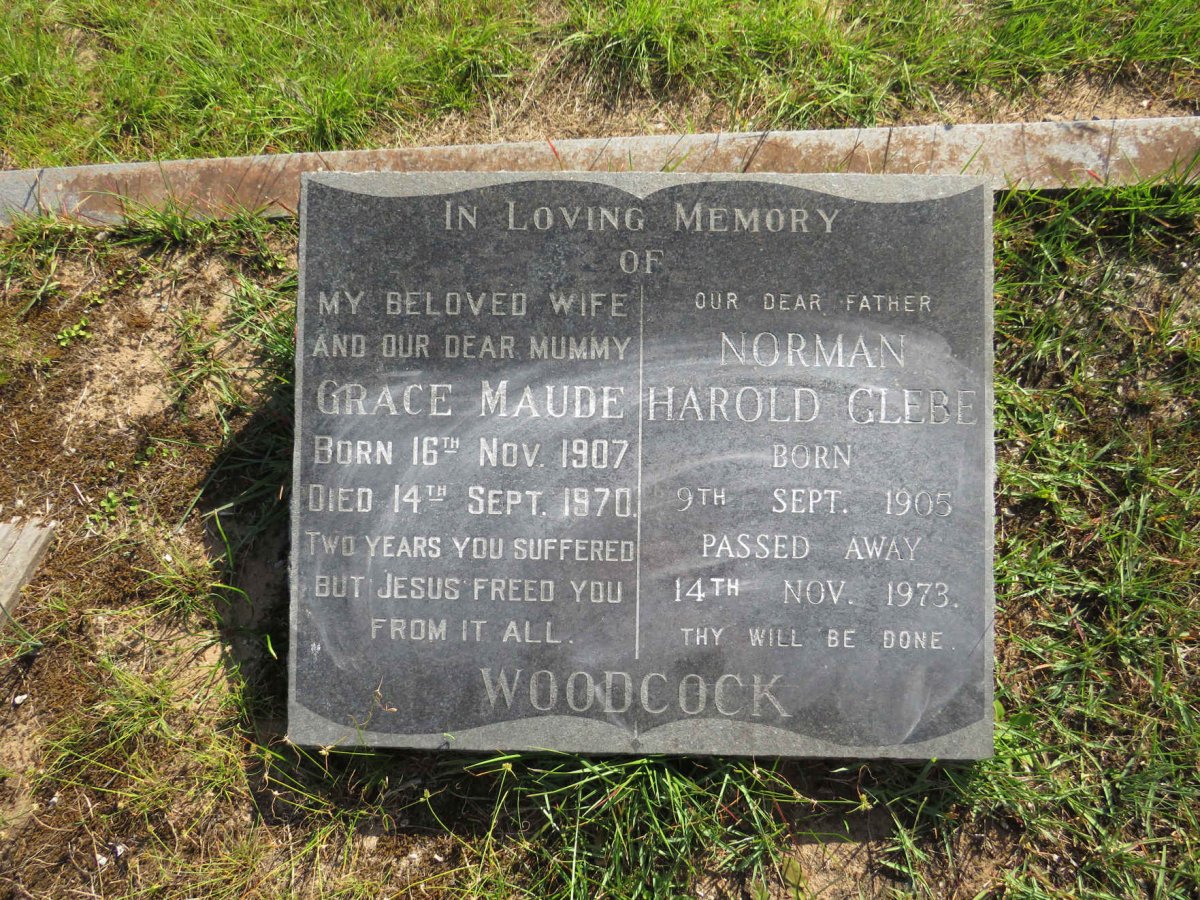 WOODCOCK Norman Harold Glebe 1905-1973 &amp; Grace Maude 1907-1970