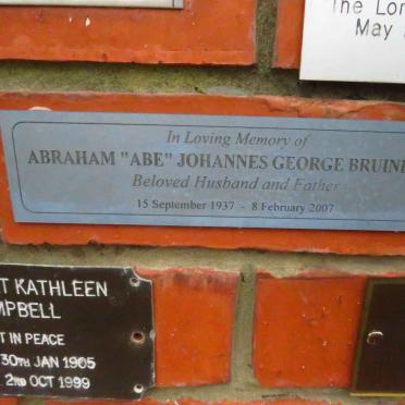 BRUINDERS Abraham Johannes George 1937-2007