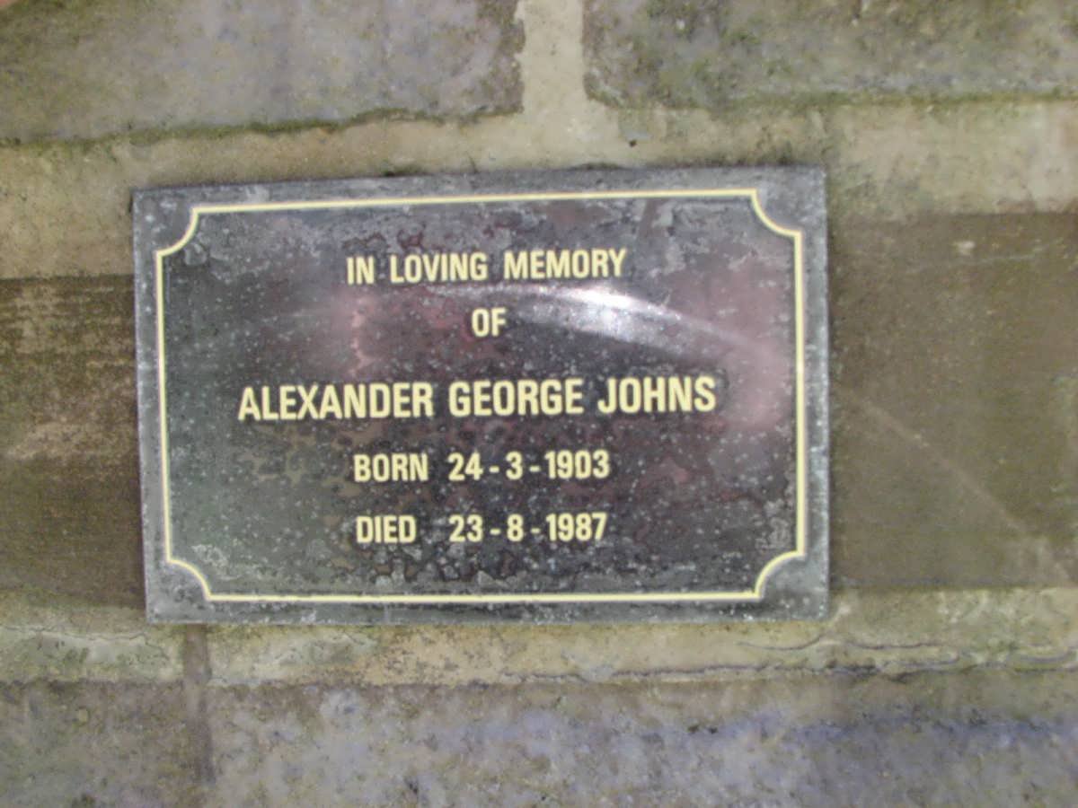 JOHNS Alexander George 1903-1987