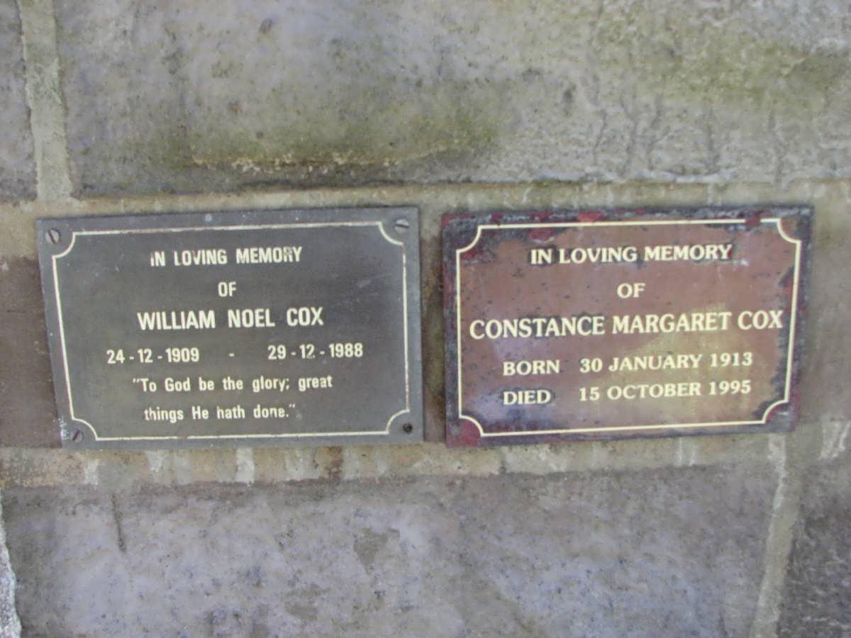 COX William Noel 1909-1988 &amp; Constance Margaret 1913-1995