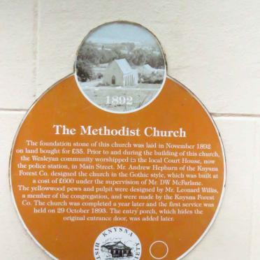 Western Cape, KNYSNA, Knysna Methodist Church, Memorial Wall