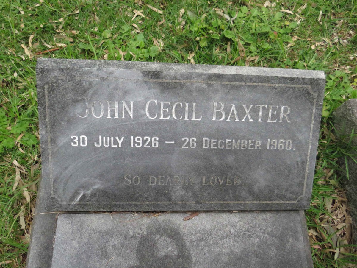 BAXTER John Cecil 1926-1960