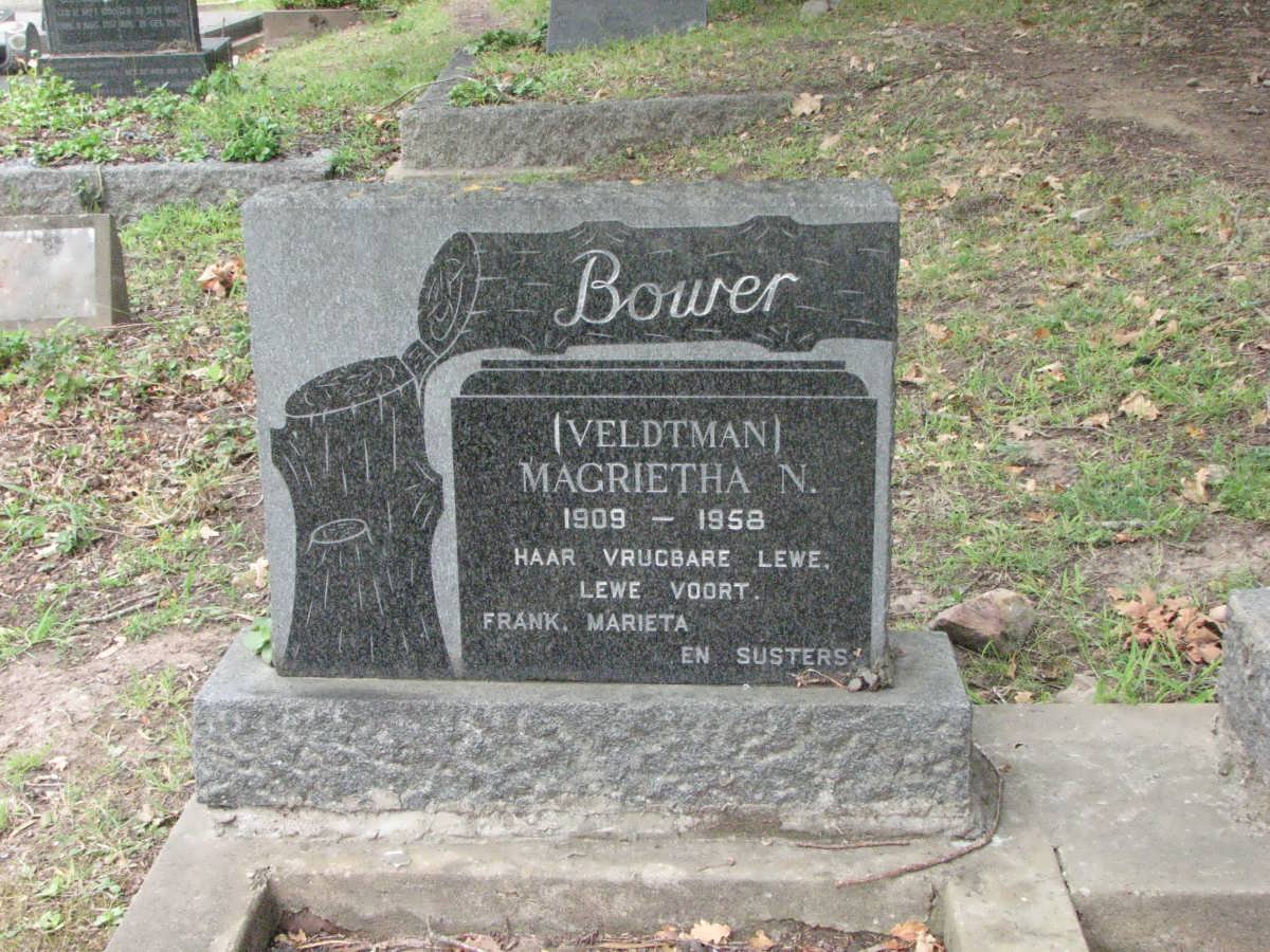 BOWER Magrietha N. nee VELDTMAN 1909-1958