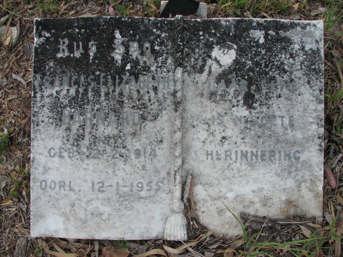BARNARD Frances Elizabeth 1914-1955