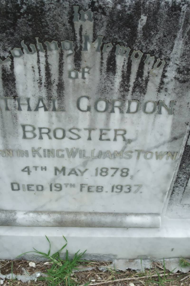 BROSTER Thal Gordon 1878-1937