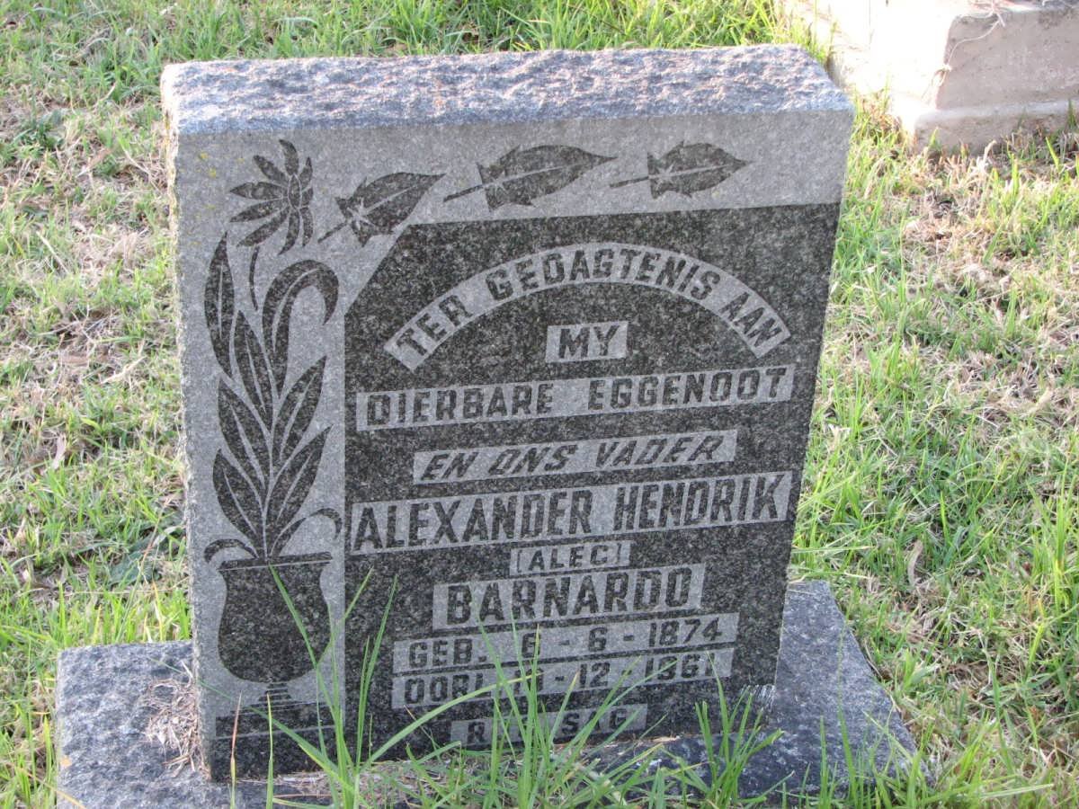 BARNARDO Alexander Hendrik 1874-1961