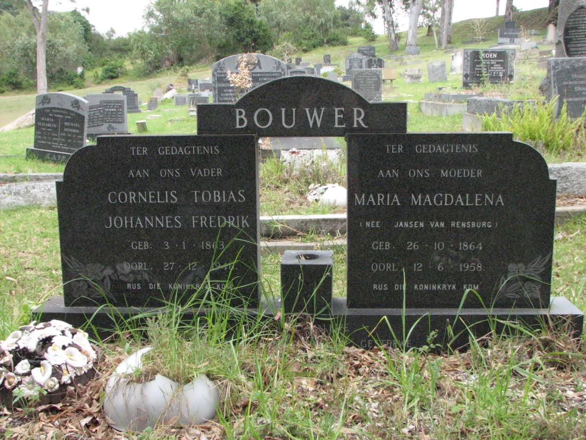 BOUWER Cornelius Tobias Johannes Frederik 1863-1946 &amp; Maria Magdalena JANSEN VAN RENSBURG 1864-1958
