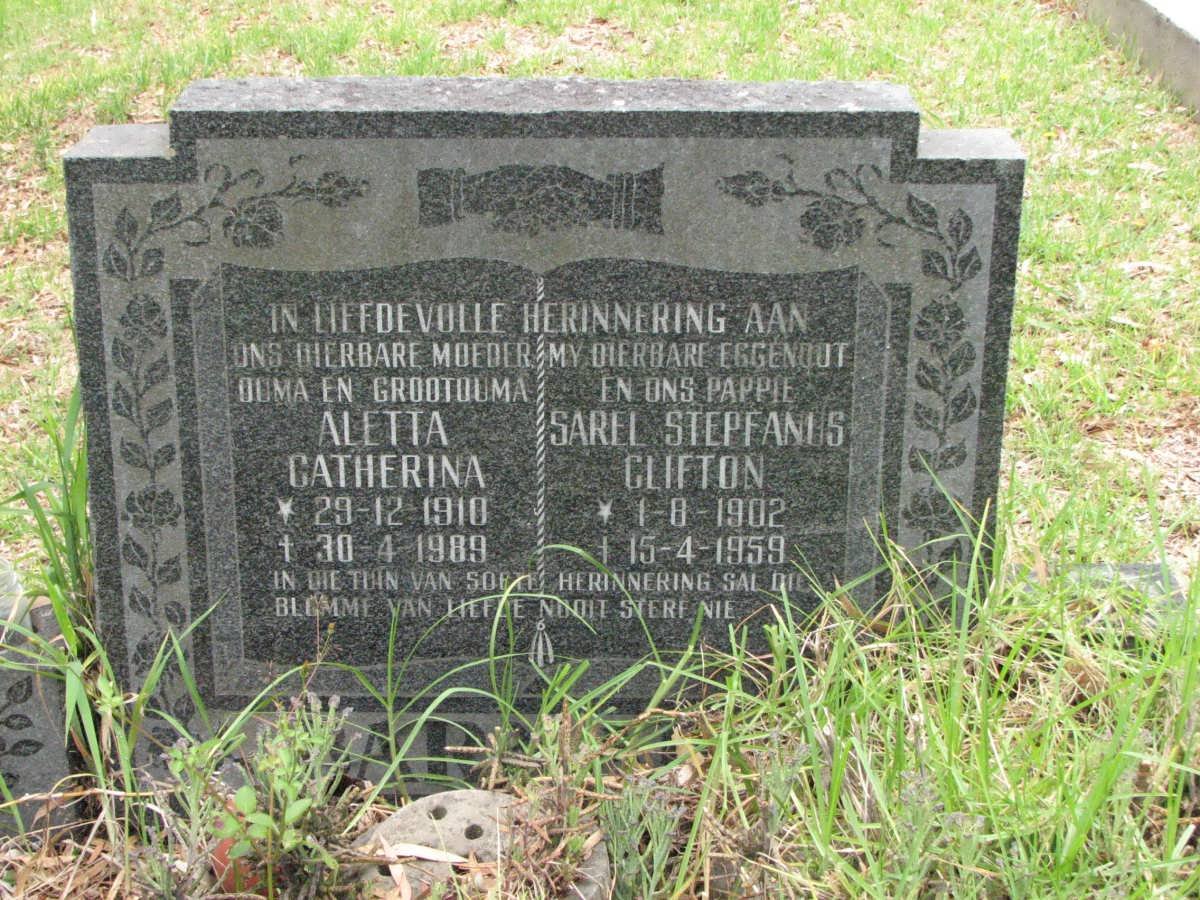 BARNARD Sarel Stephanus Clifton 1902-1959 &amp; Aletta Catherina 1910-1989