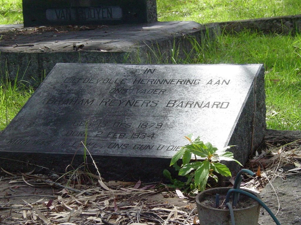 BARNARD Abraham Reyners 1879-1934