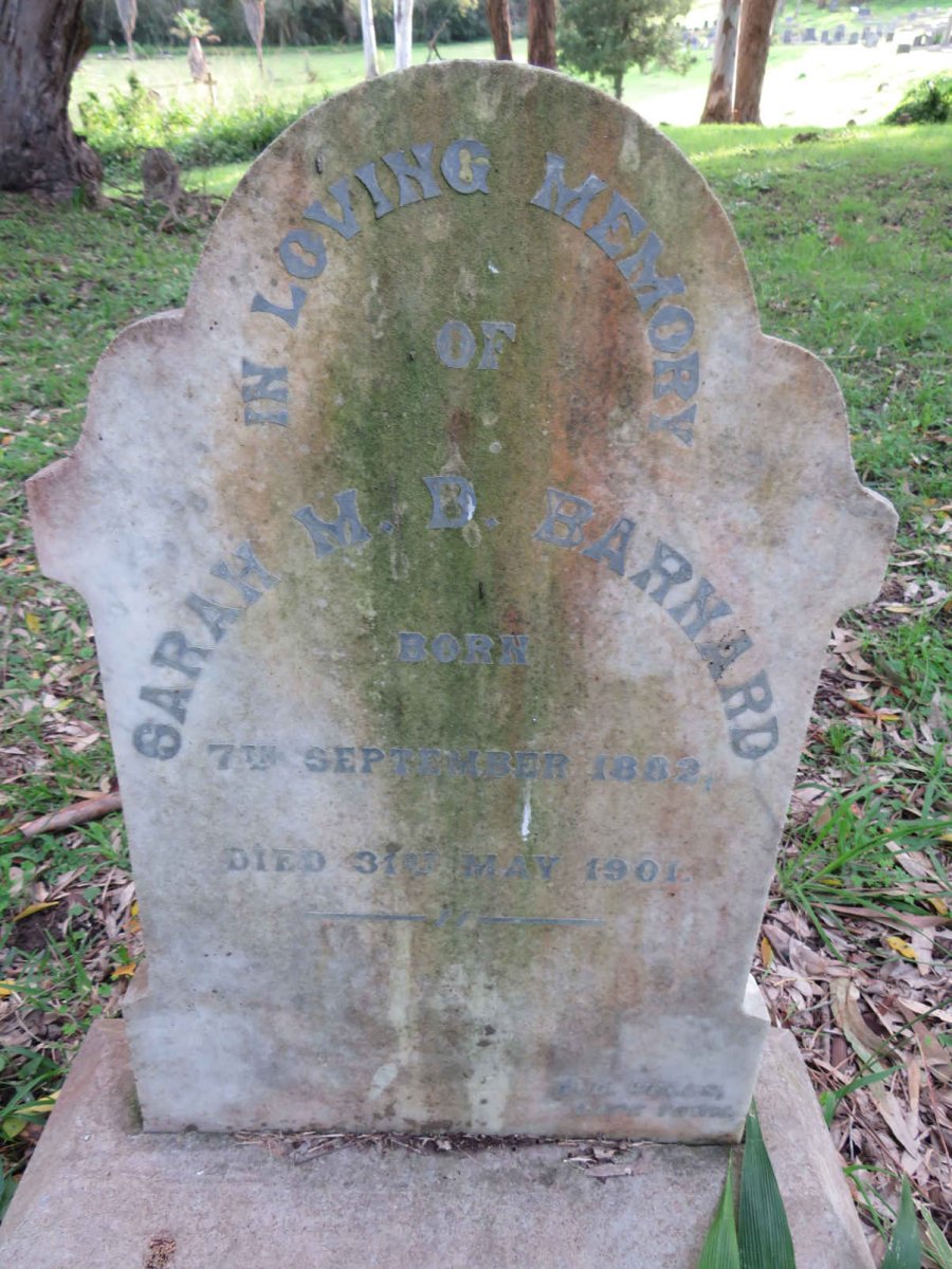 BARNARD Sarah M.D. 1882-1901