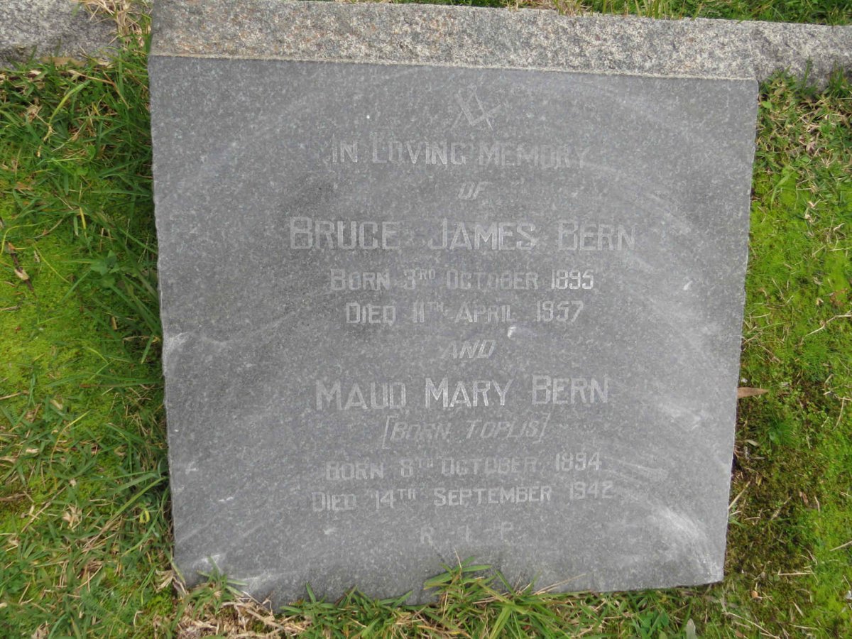 BERN Bruce James 1895-1957 & Maude Mary TOPLIS 1894-1942