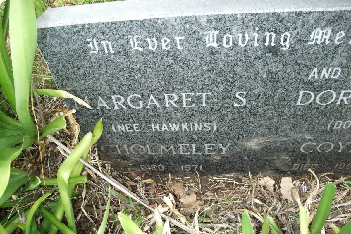 CHOLMELEY Margaret S. nee HAWKINS -1971