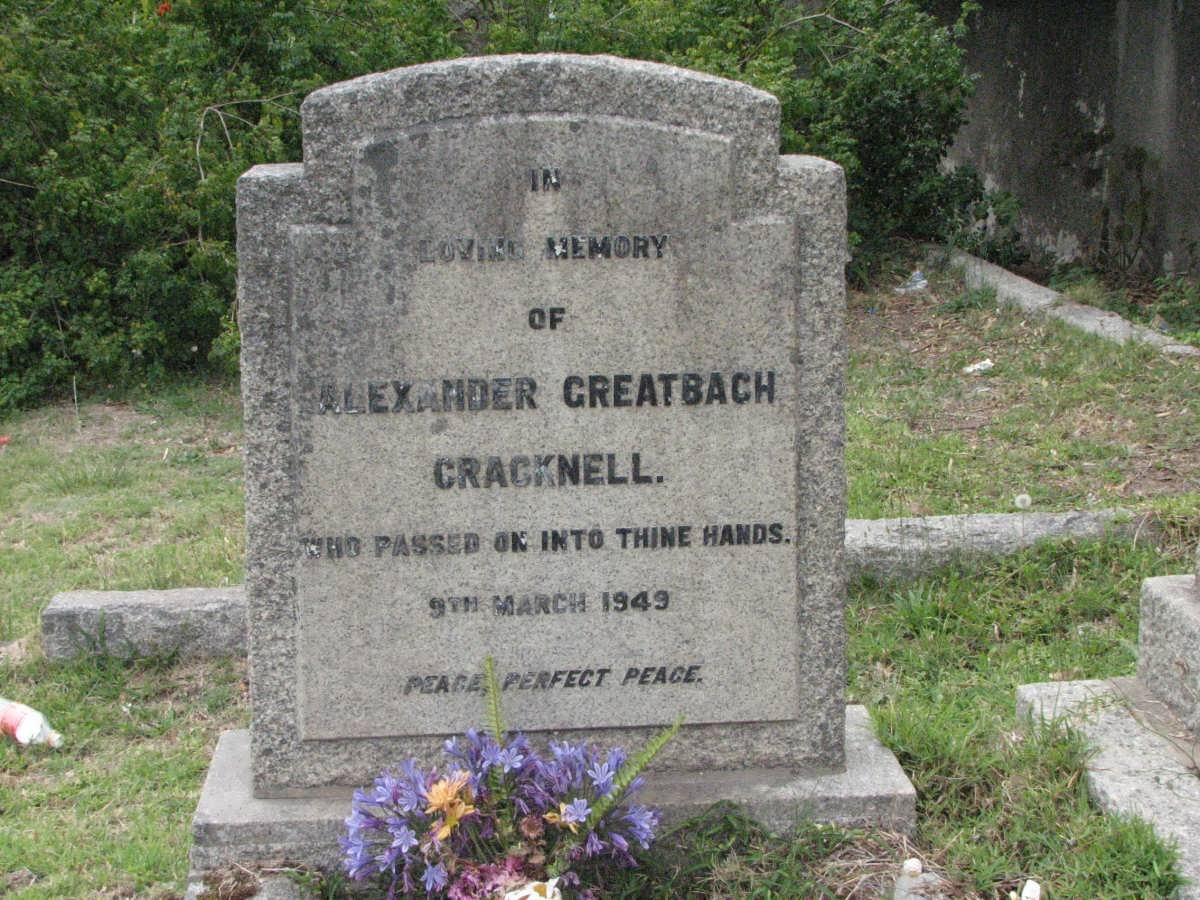 CRACKNELL Alexander Greatbach -1949