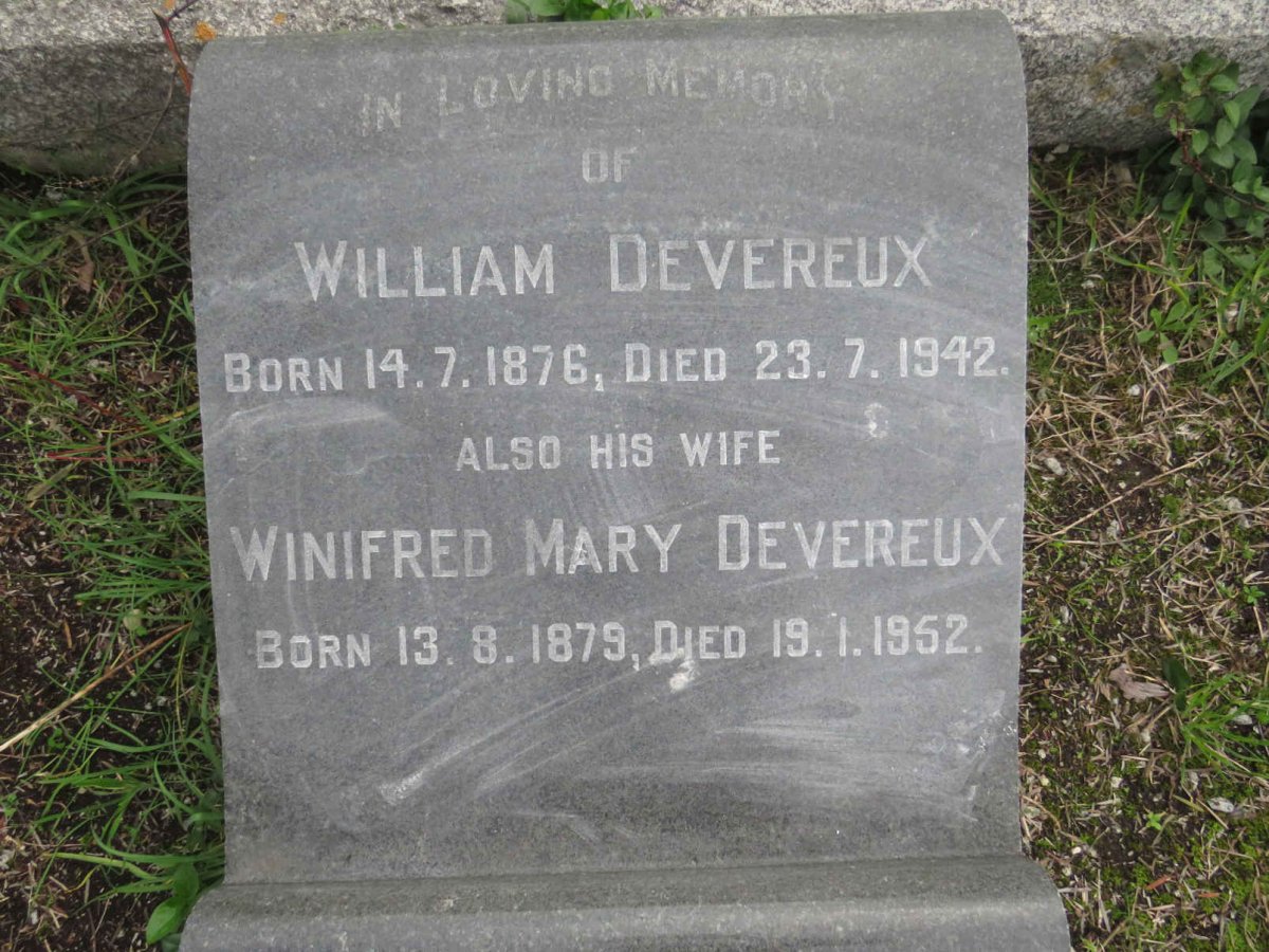 DEVEREUX William 1876-1942 & Winifred Mary 1879-1952