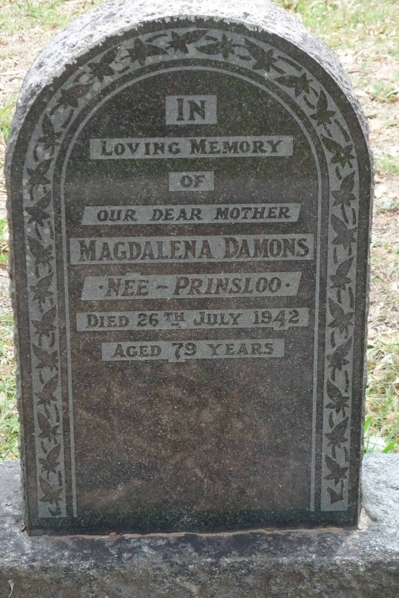 DAMONS Magdalena nee PRINSLOO   -1942