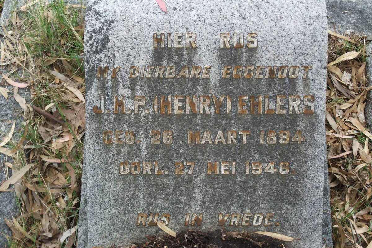 EHLERS J.H.P. 1894-1946