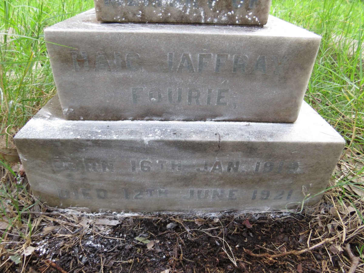 FOURIE Haig Jaffray 1919-1921