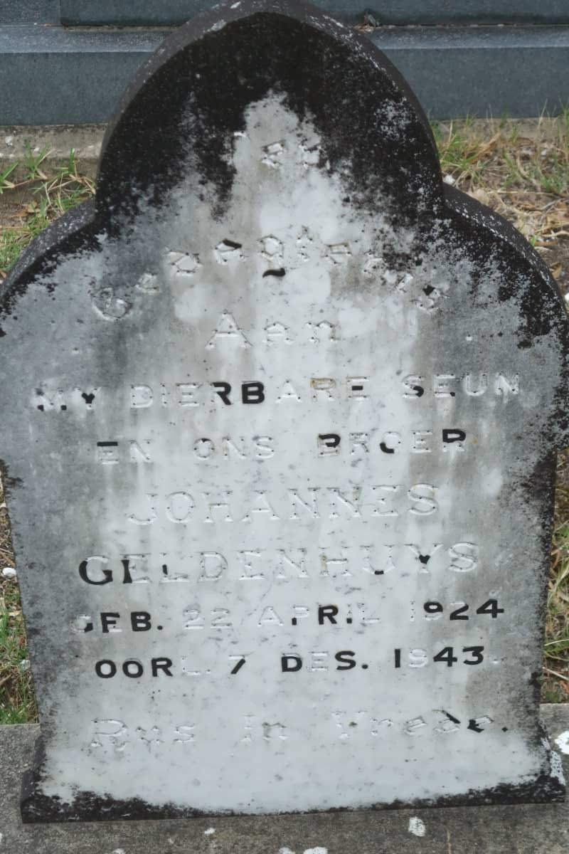 GELDENHUYS Johannes 1924-1943