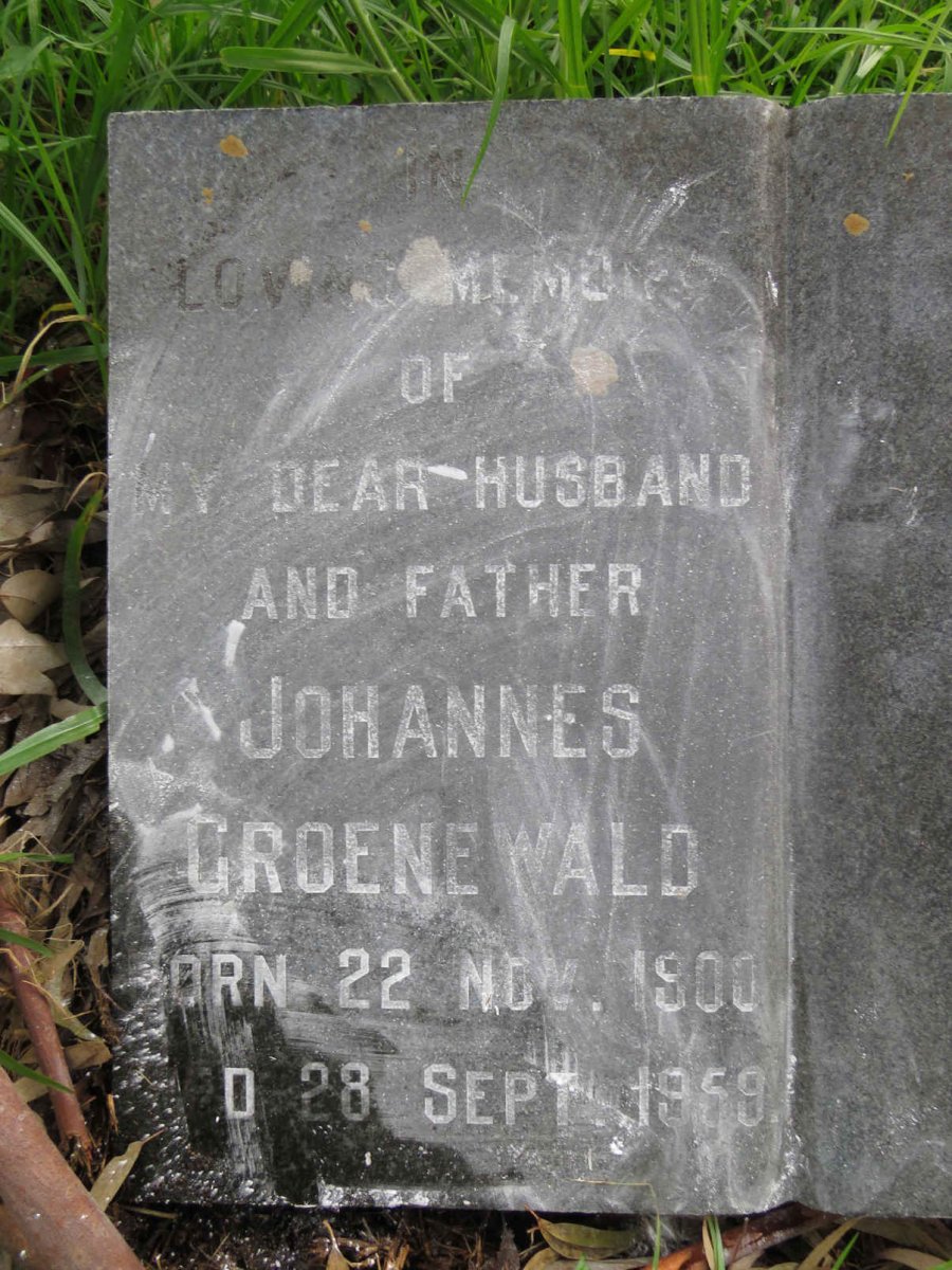 GROENEWALD Johannes 1900-1959